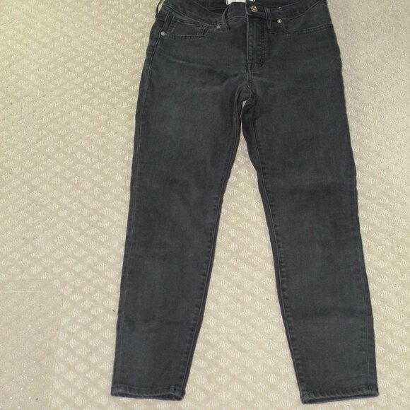 Madewell Roadtripper Jeans Women's Size 27 (27x24) Black Skinny Mid Rise - Picture 1 of 6